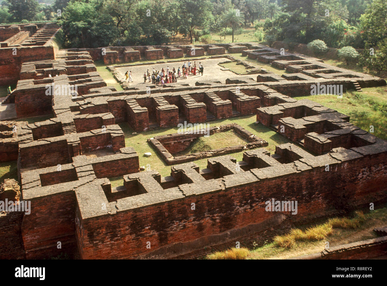 ruins of nalanda university, nalanda, bihar, india Stock Photo
