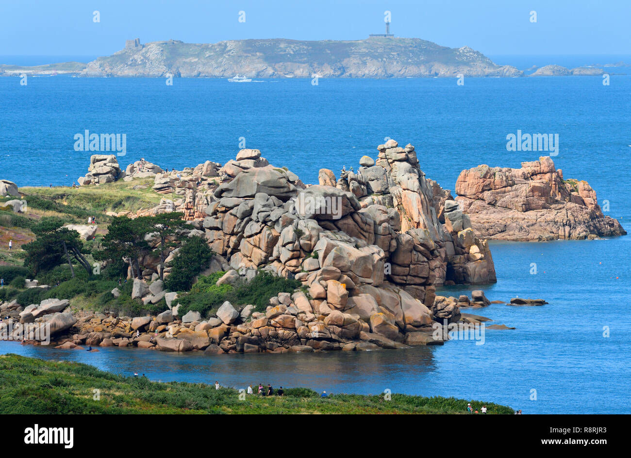 France Cotes D Armor Perros Guirec Ploumanac H Pink Granite Coast Cote De Granit Rose Pointe De Squewel Stock Photo Alamy