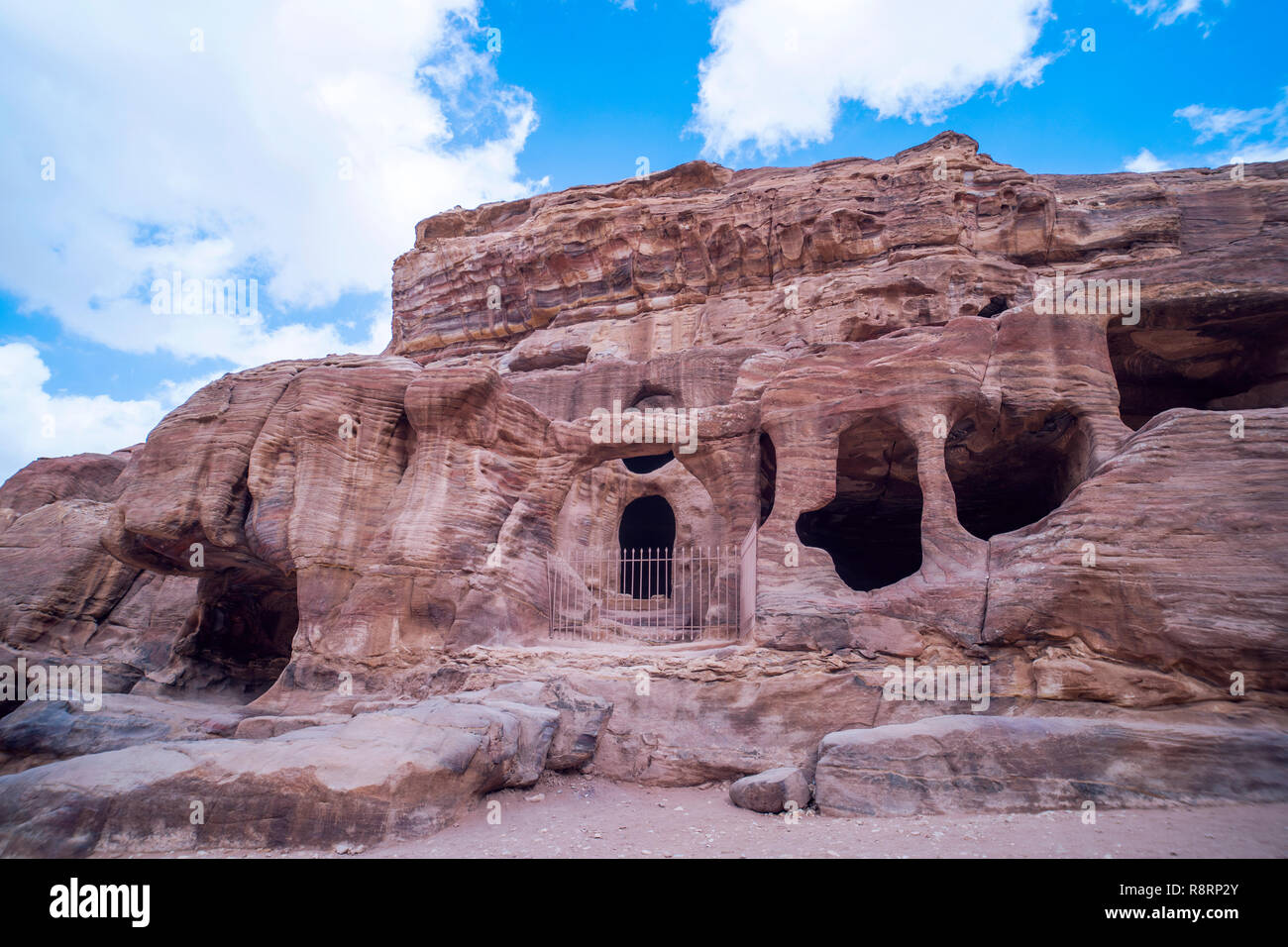 Petra - an ancient city, the capital of the Edomites,Edomae, later the capital of the Nabataean Kingdom. UNESCO world heritage site. Lost city in the  Stock Photo