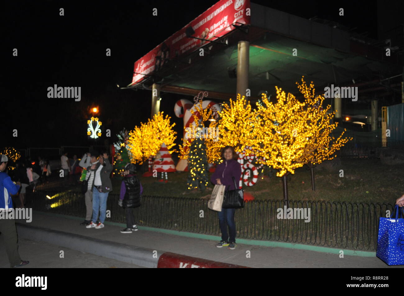 Baguio City Dec. 2018, celebrating the Blousum of Light during a night show wich will kick off the final week of the holiday season an Annual Festival Stock Photo