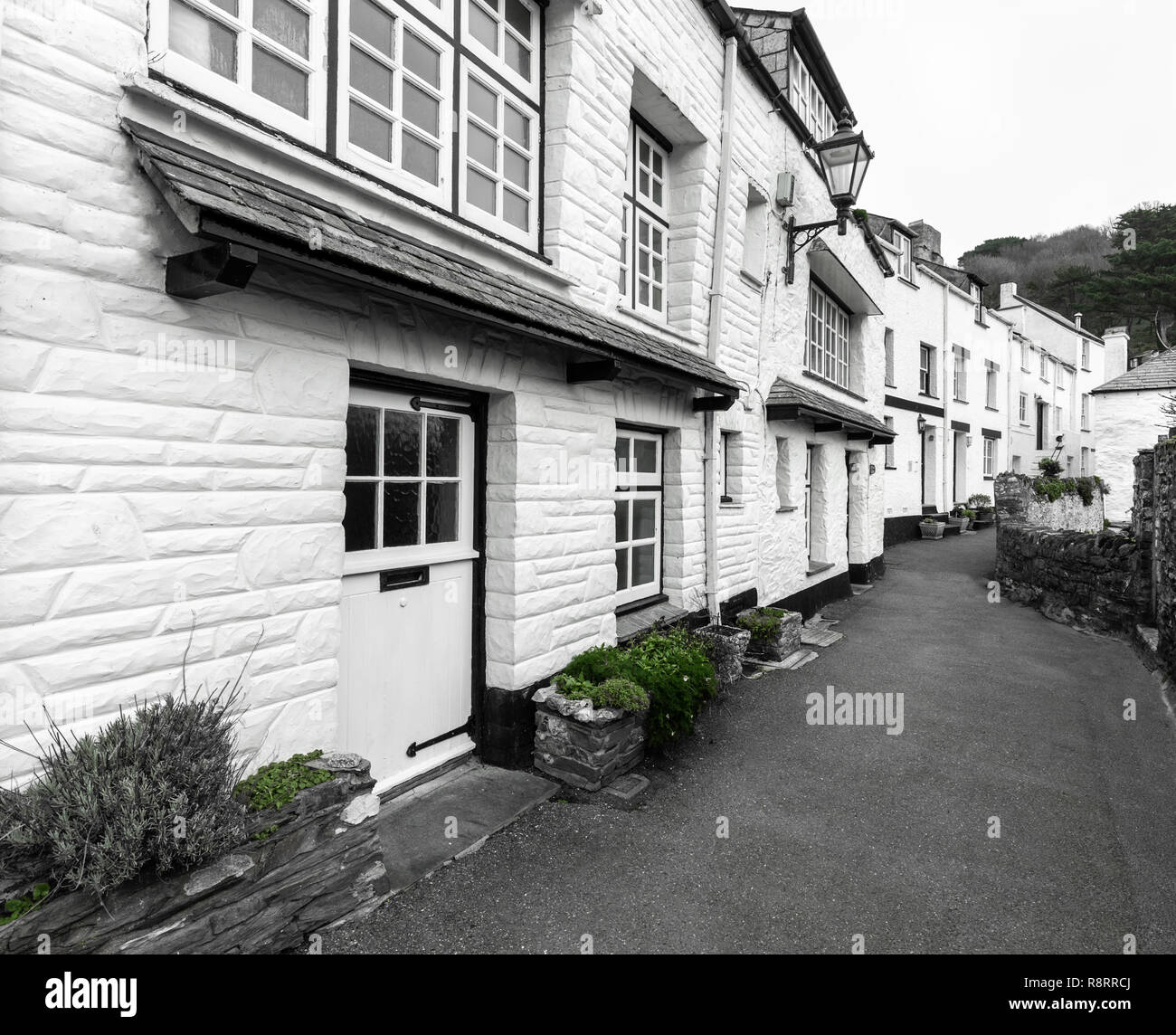White Holiday Cottages And Narrow Streets In The Historic And