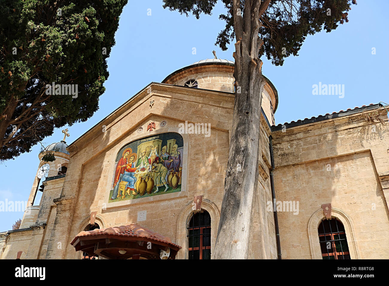 The Cana Greek Orthodox Wedding Church in Cana of Galilee, Kfar Kana, Israel Stock Photo