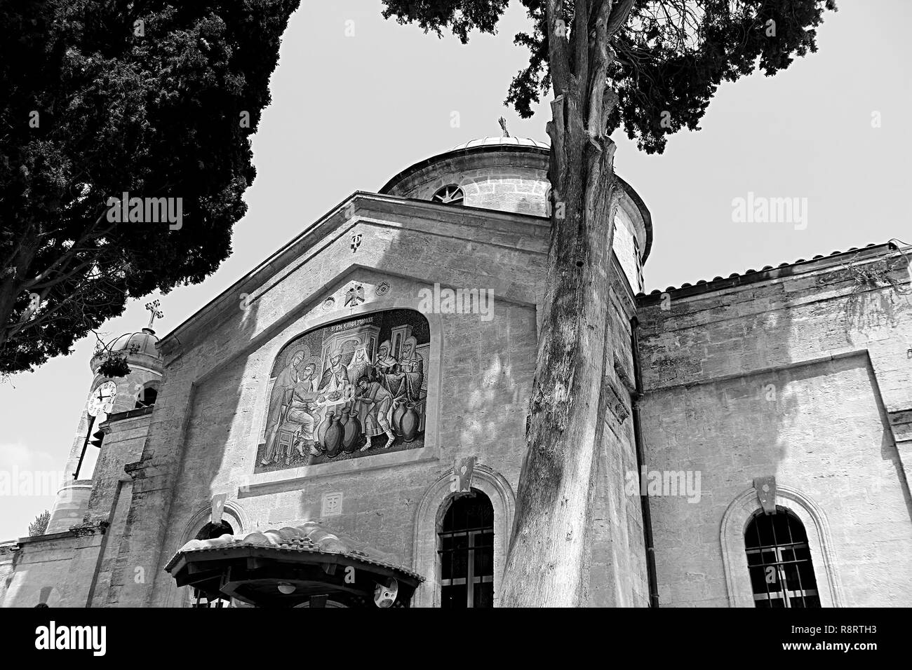 The Cana Greek Orthodox Wedding Church in Cana of Galilee, Kfar Kana, Israel Stock Photo