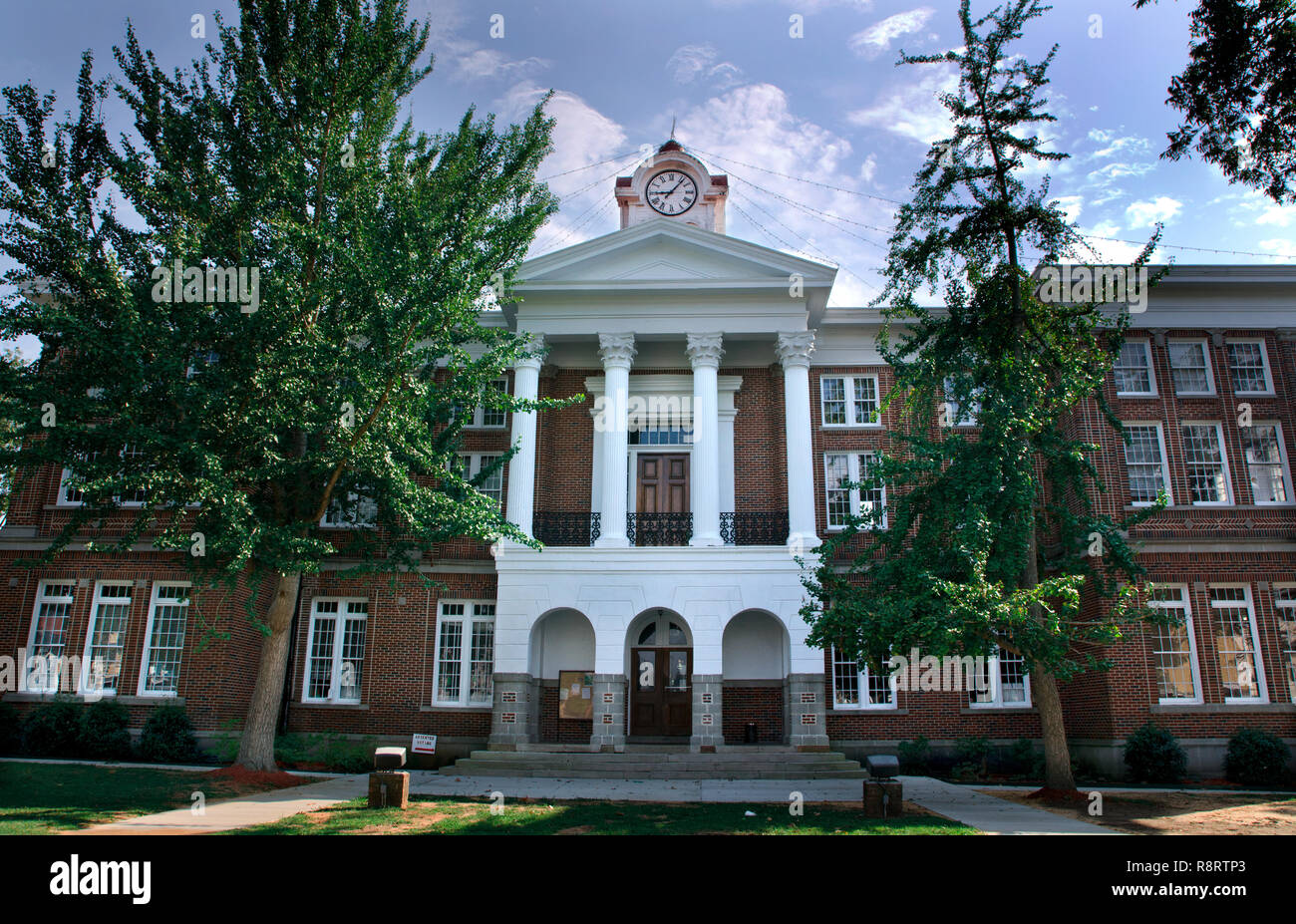 The old courthouse graces the town square Sept. 25, 2011 in Holly Springs, Mississippi. Stock Photo