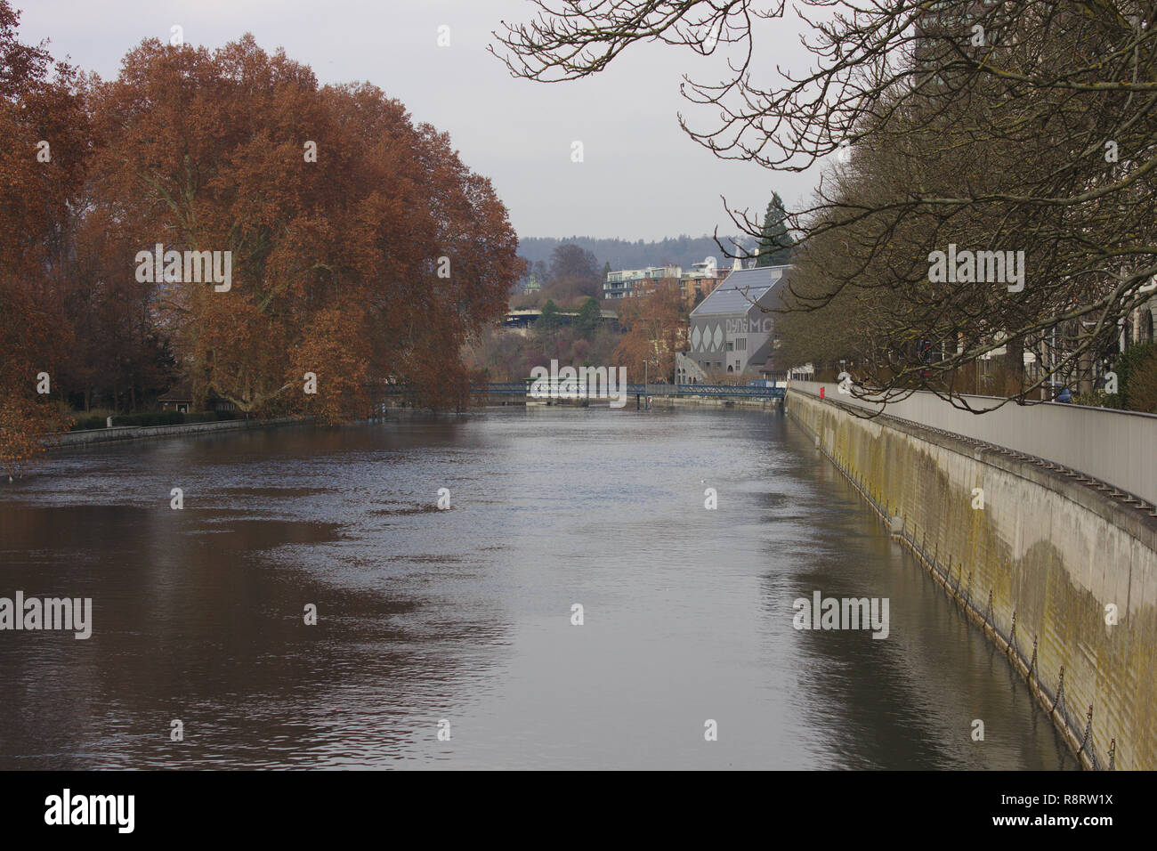 A peaceful river flow. Stock Photo