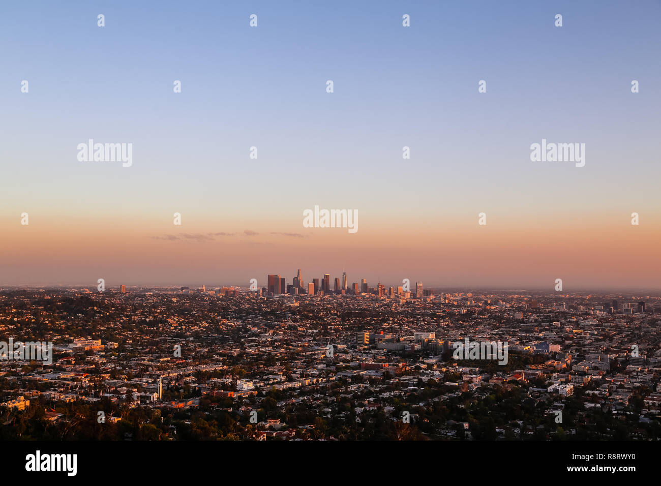 Observatory View view of los angeles from griffith observatory Stock Photo - Alamy