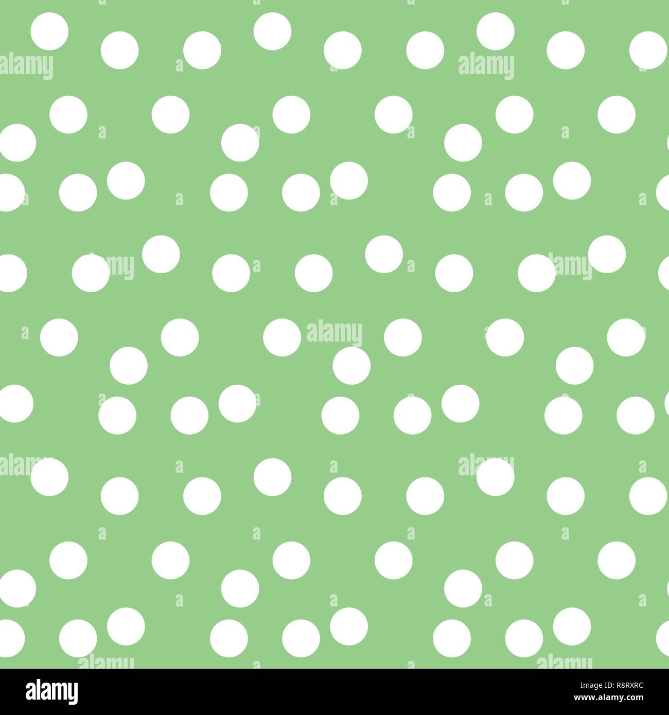 Pastel green background scattered dots polka seamless pattern. Vector ...
