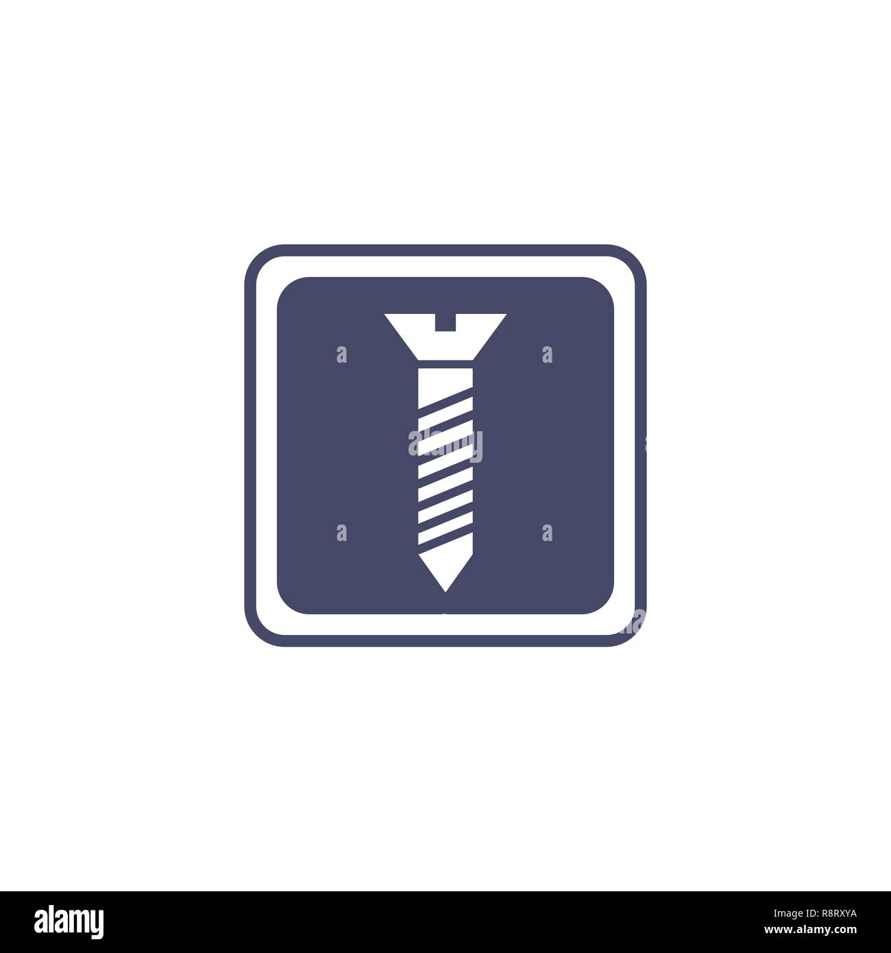 Screw vector icon in flat style Stock Vector Image & Art Alamy