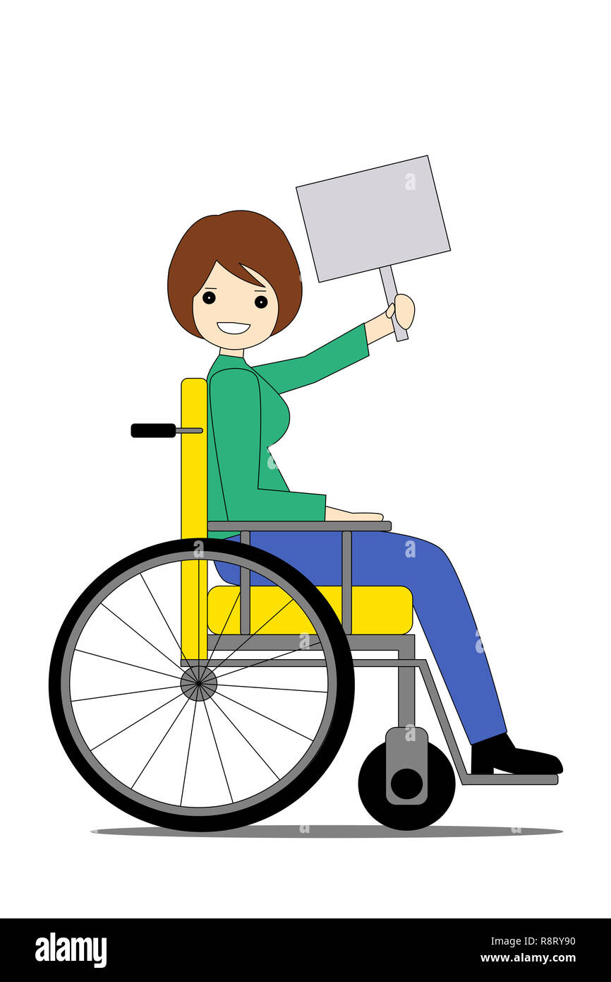 a smiling young woman in a wheelchair Stock Photo - Alamy