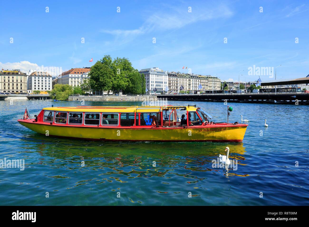 Switzerland, Geneva, Rade de Genève, Geneva Seagull transport on Lake ...