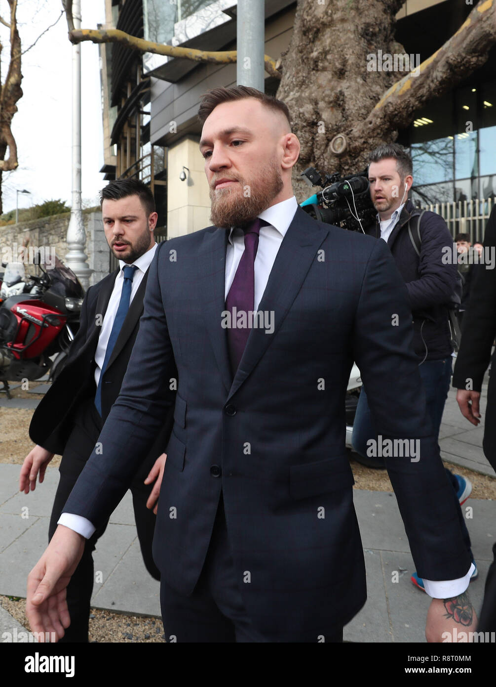 Conor McGregor leaves Dublin District Court after appearing in relation to motoring offences. Stock Photo