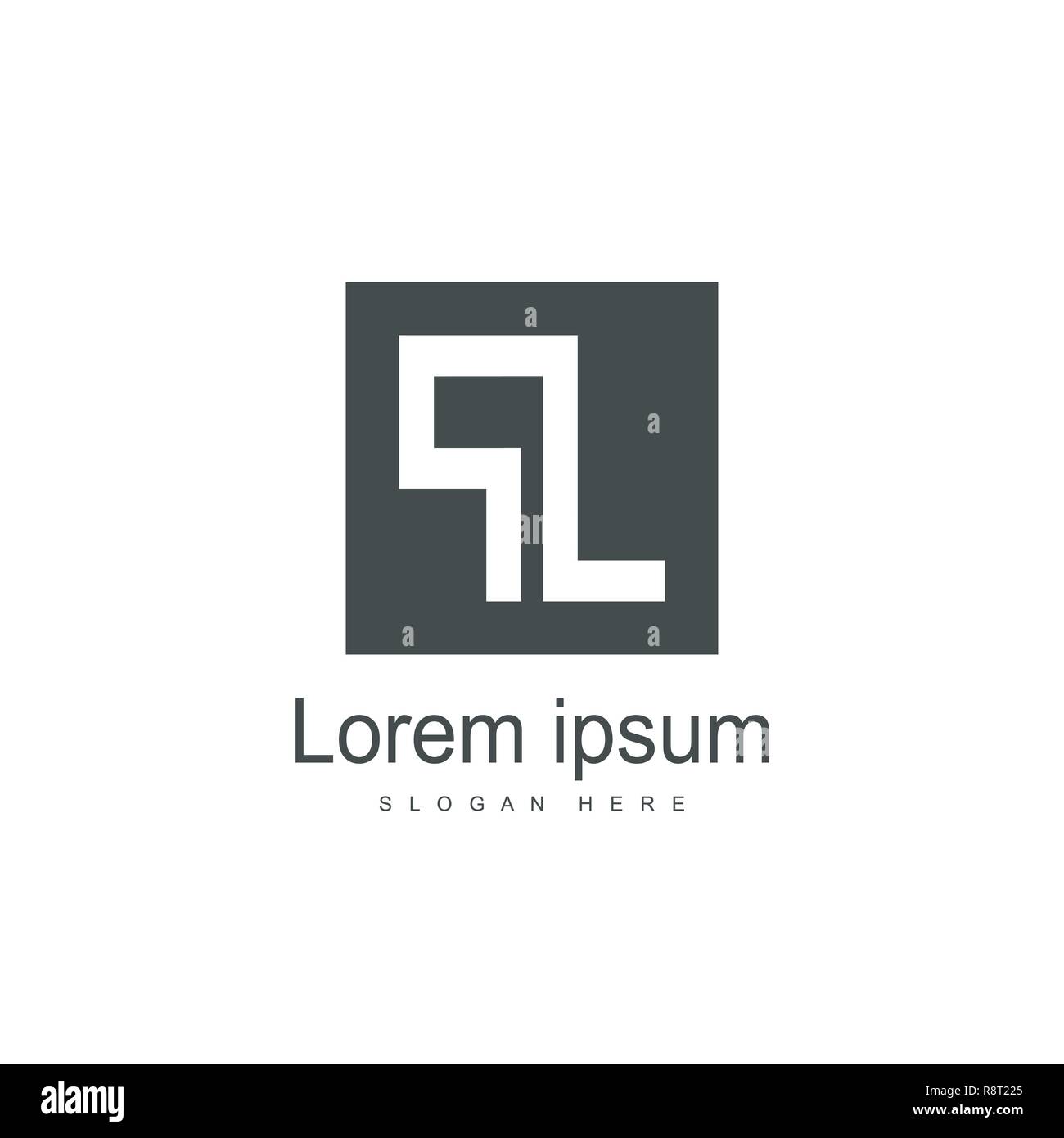 Initial Letter PL Logo Template Vector Design Stock Vector Image & Art ...