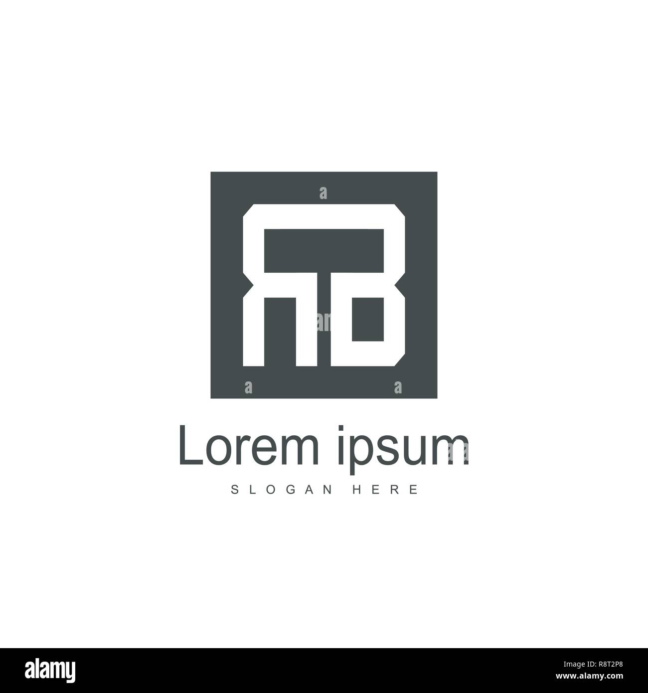 Initial Letter RB Logo Template Vector Design Stock Vector Image & Art ...