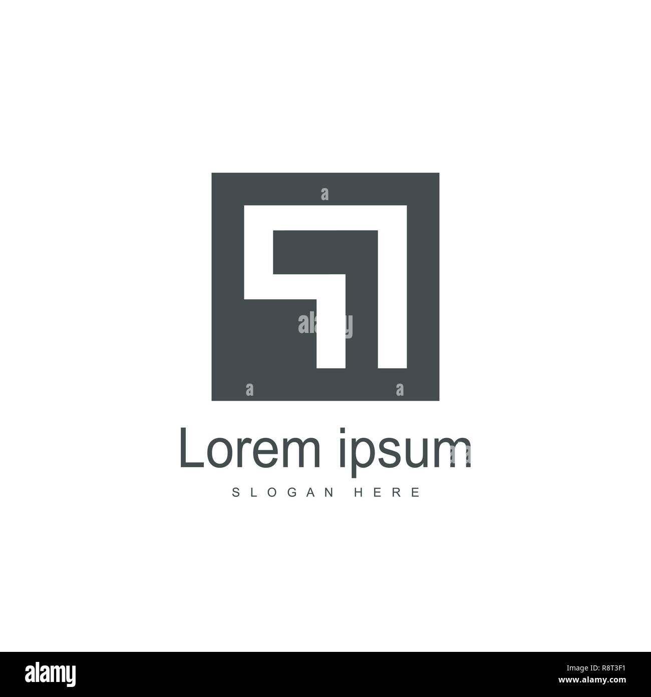 Initial Letter PI Logo Template Vector Design Stock Vector