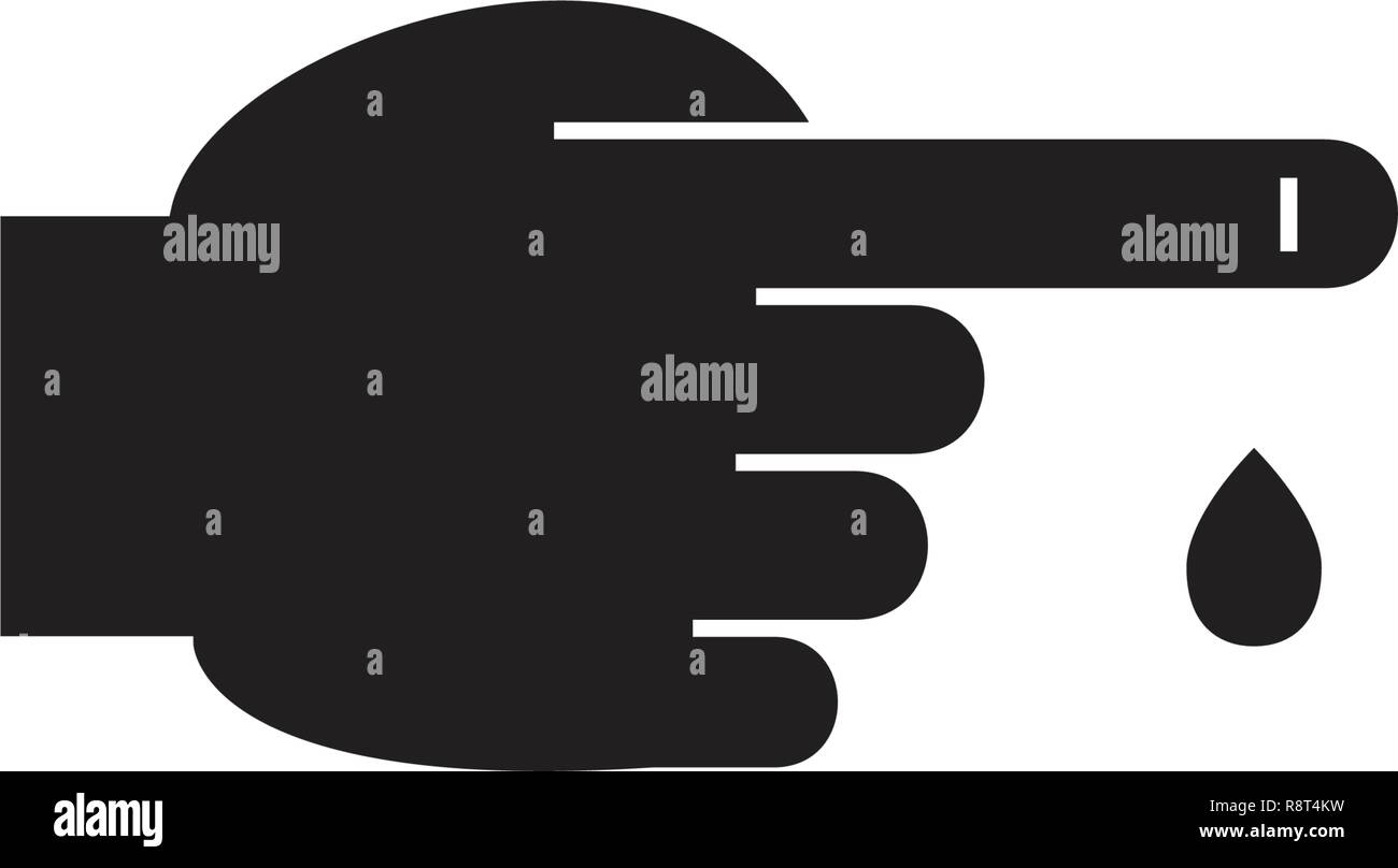 Blood test black vector concept icon. Blood test flat illustration ...
