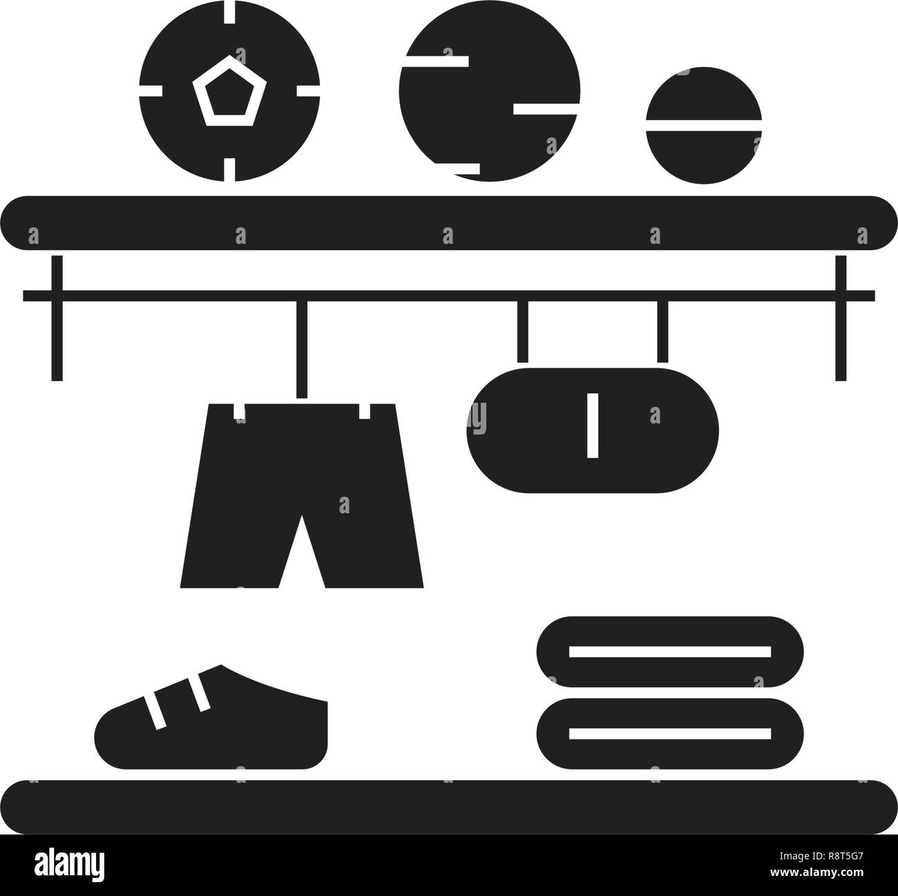 Closet Shelves Black Vector Concept Icon Closet Shelves Flat Illustration Sign Stock Vector Image Art Alamy