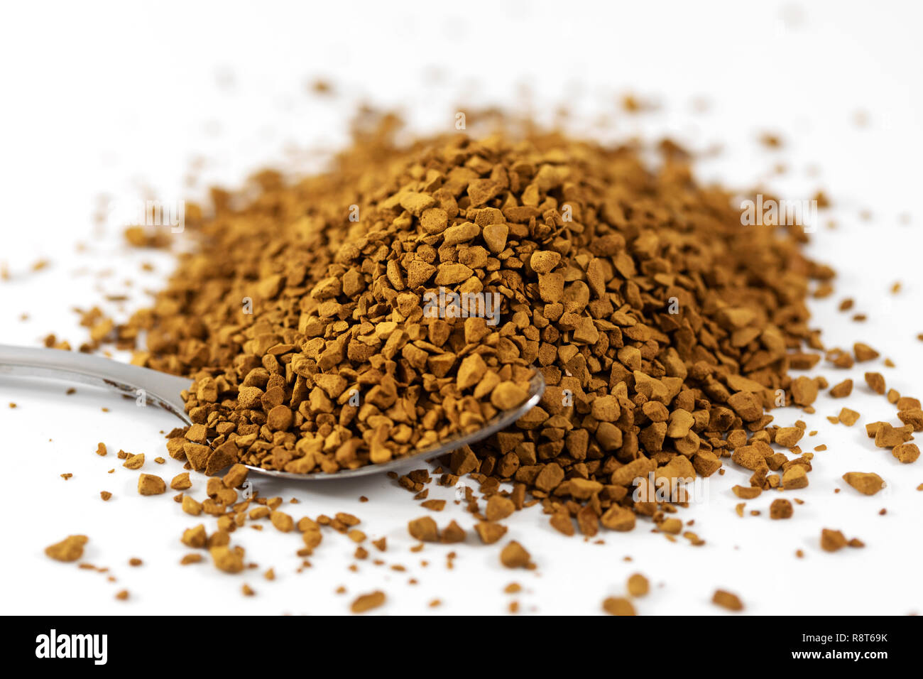 instant coffee granules close up Stock Photo