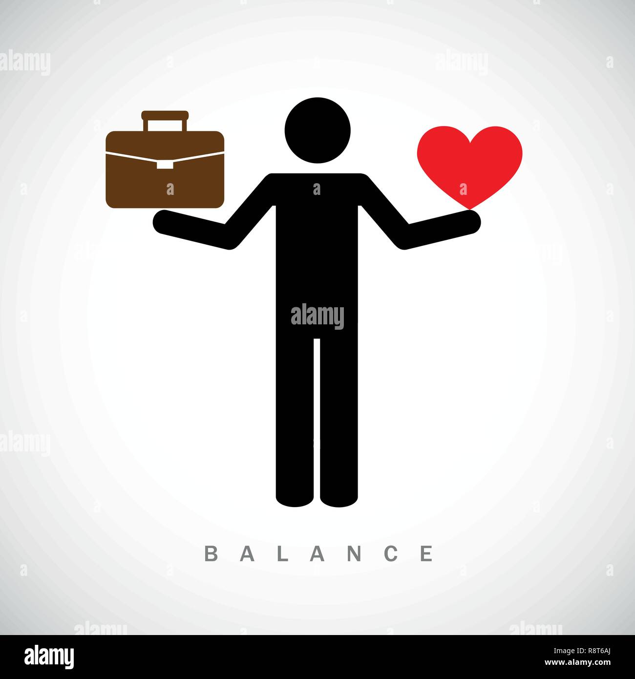 work life balance pictogram healthy life concept vector illustration ...