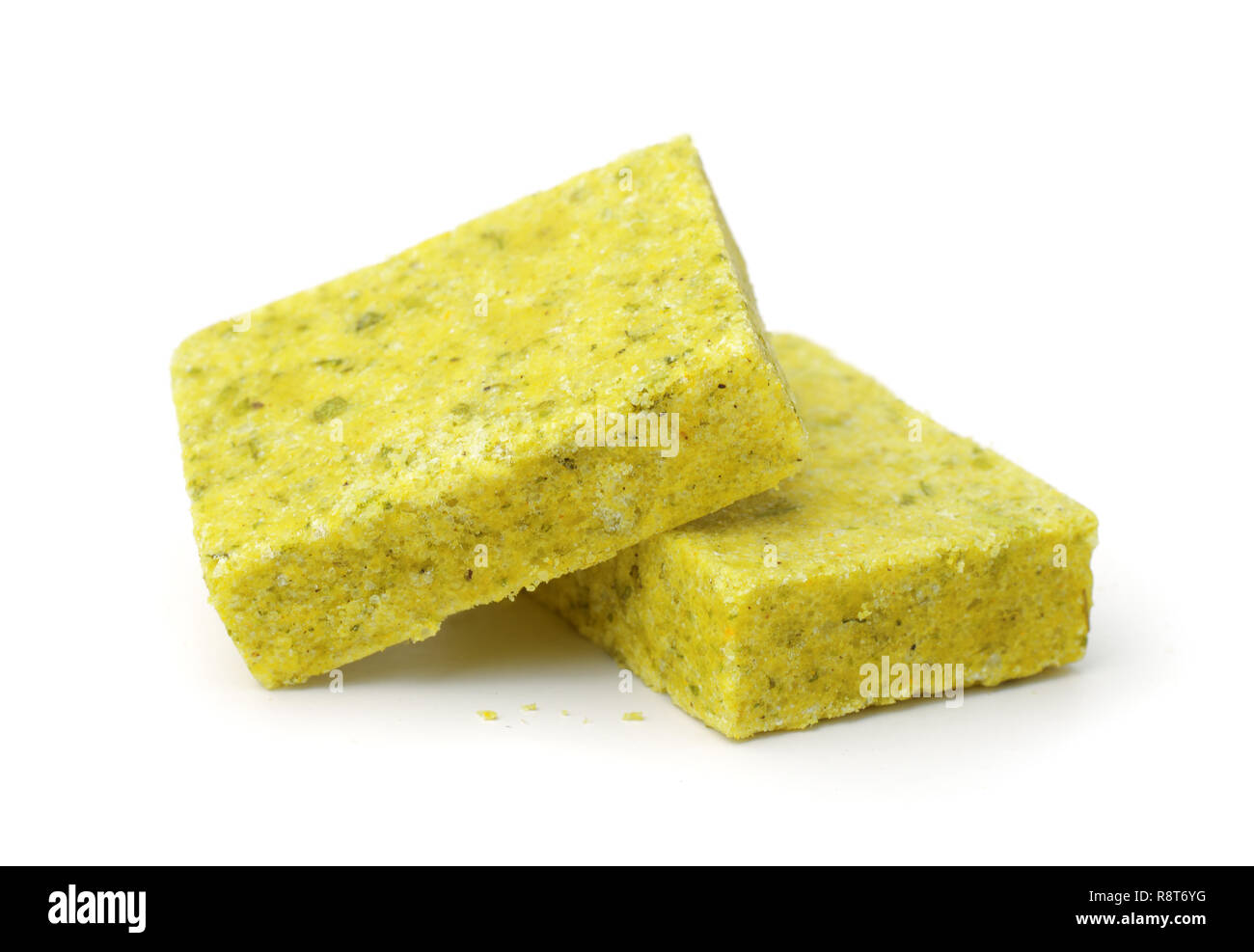 Bouillon stock cubes isolated on white Stock Photo Alamy