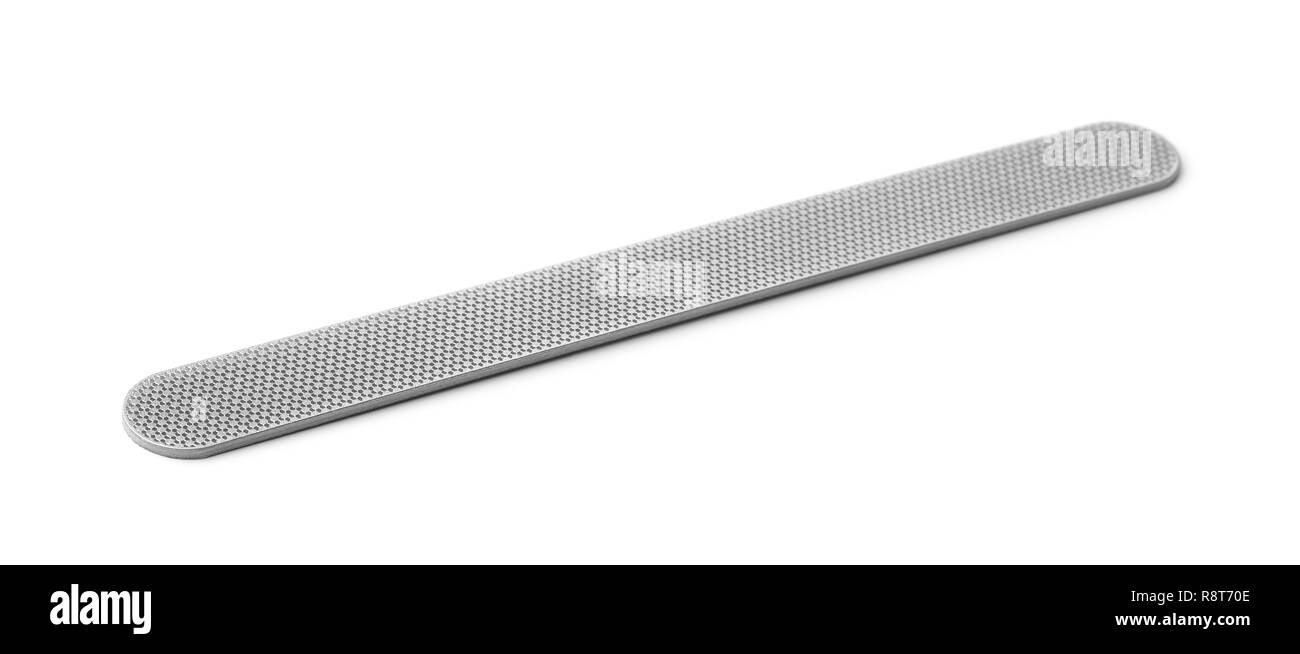 Metal nail file isolated on white Stock Photo