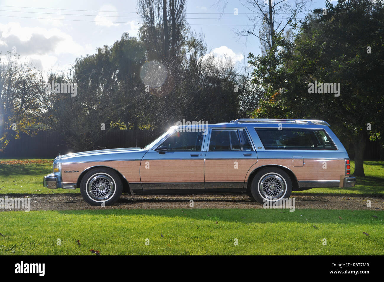 1986 Chevrolet Caprice 'Woody' station wagon, wood trimmed American family  estate car Stock Photo - Alamy