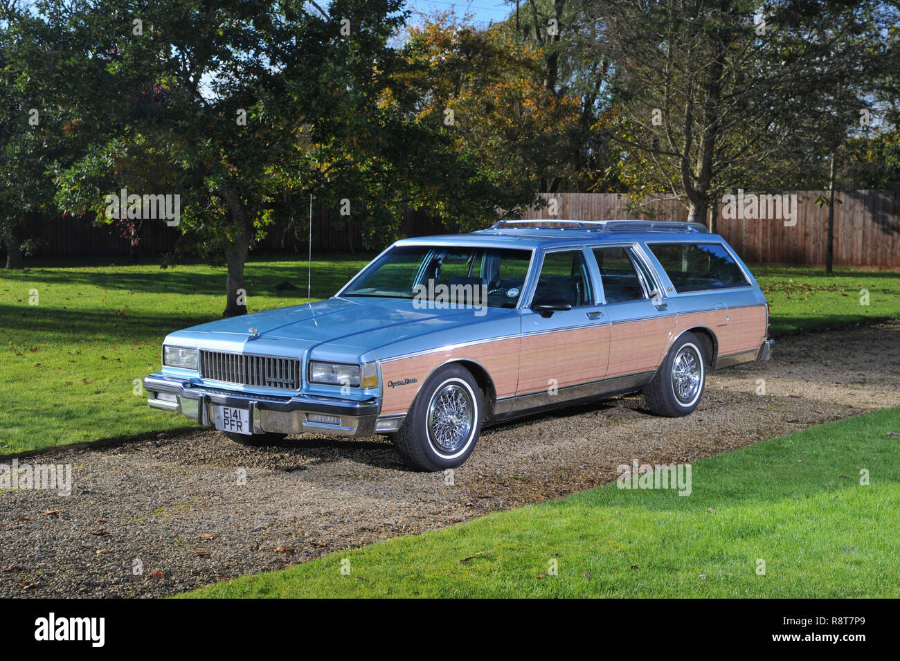 1986 Chevrolet Caprice 'Woody' station wagon, wood trimmed American family  estate car Stock Photo - Alamy