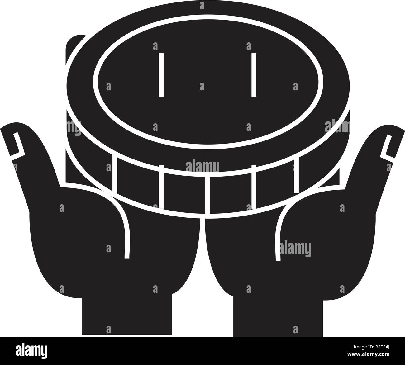 Financial support hand black vector concept icon. Financial support