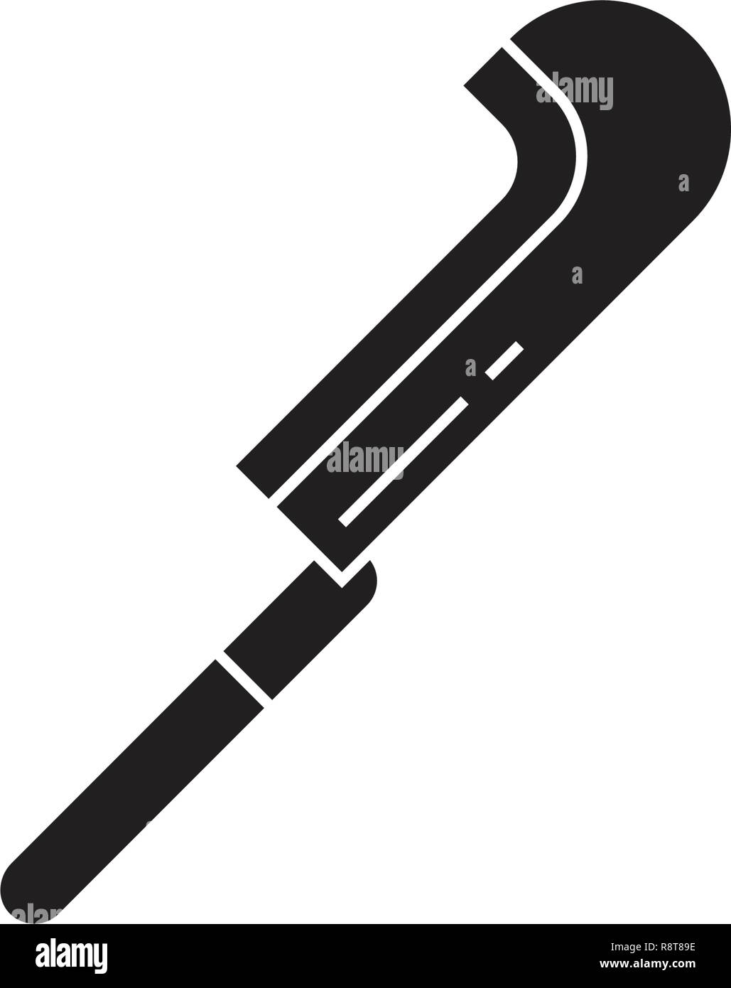 Garden billhook black vector concept icon. Garden billhook flat ...