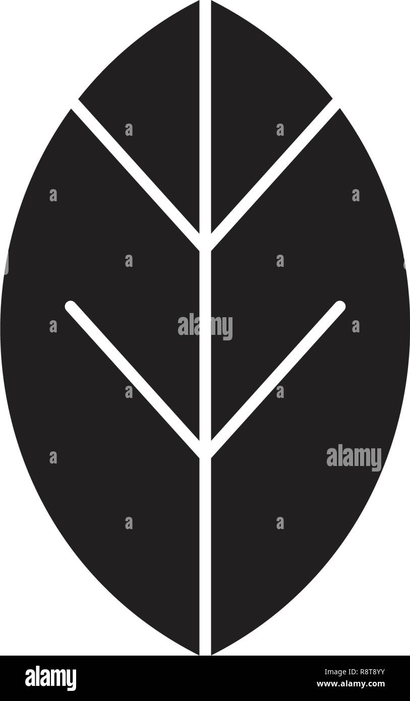 Leaf black vector concept icon. Leaf flat illustration, sign Stock ...
