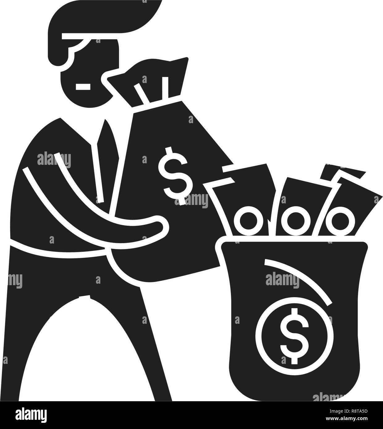 Vector Illustration Happy Rich Man High Resolution Stock Photography ...