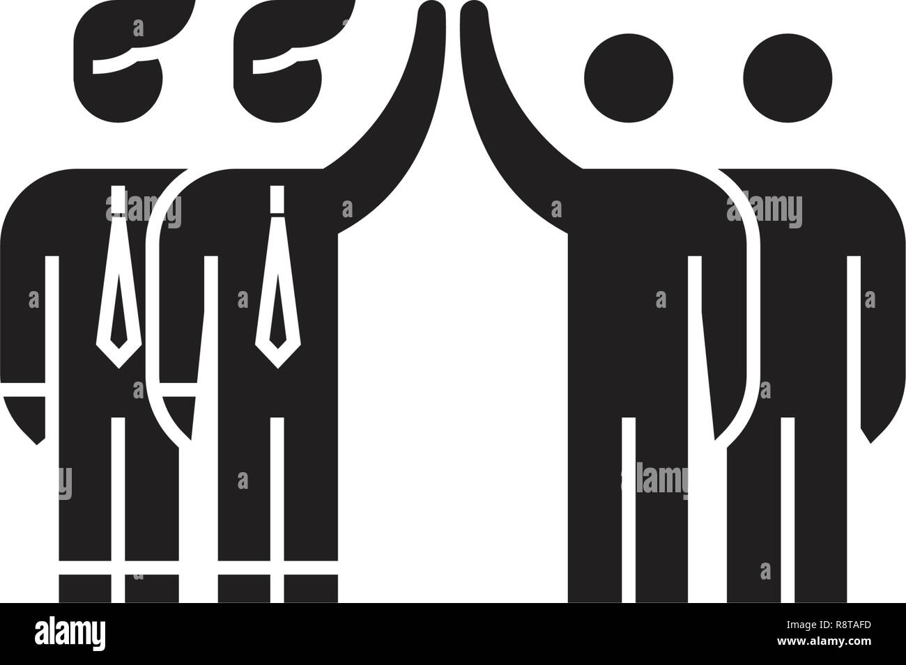 Shareholder agreement black vector concept icon. Shareholder agreement