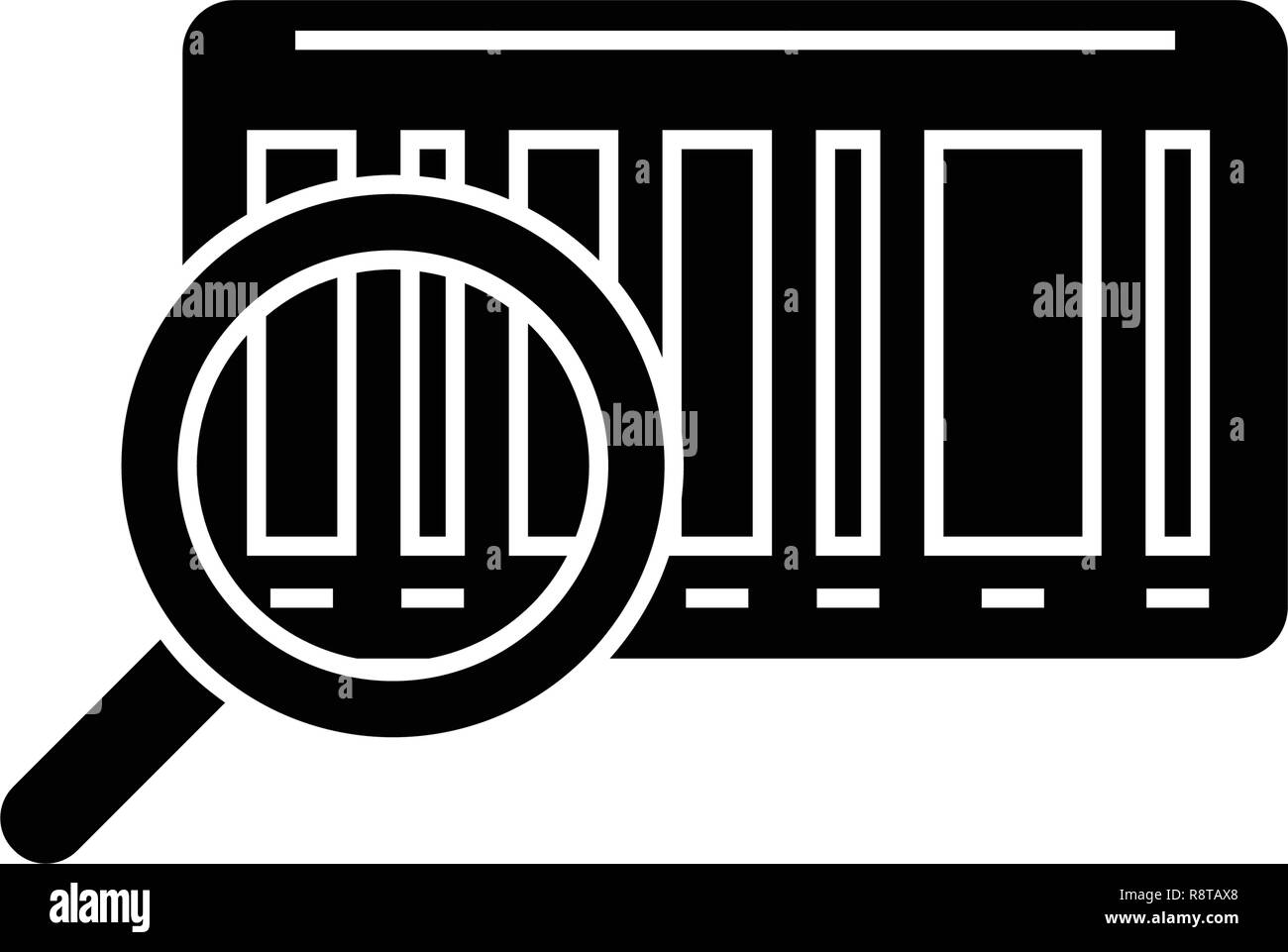 Tracking code black vector concept icon. Tracking code flat ...