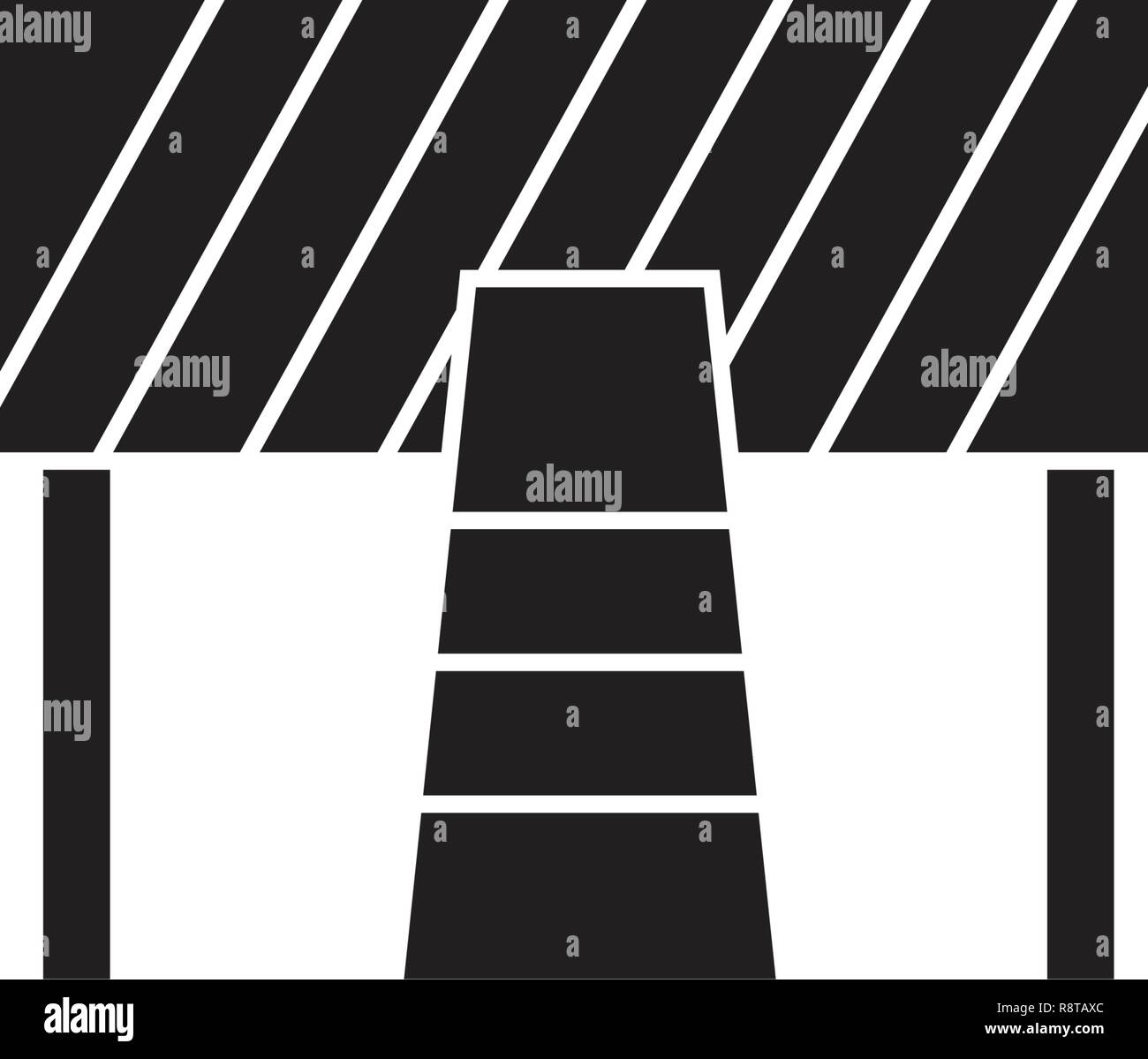 Traffic road, construction barrier black vector concept icon. Traffic ...