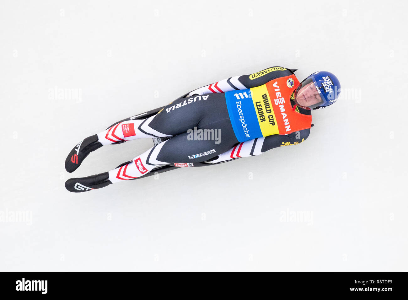 Wolfgang Kinda of Austria during World Cup Luge event at Mt. Van Hoevenberg on  Saturday, December 15, 2018, in Lake Placid, New York. | usage worldwide Stock Photo