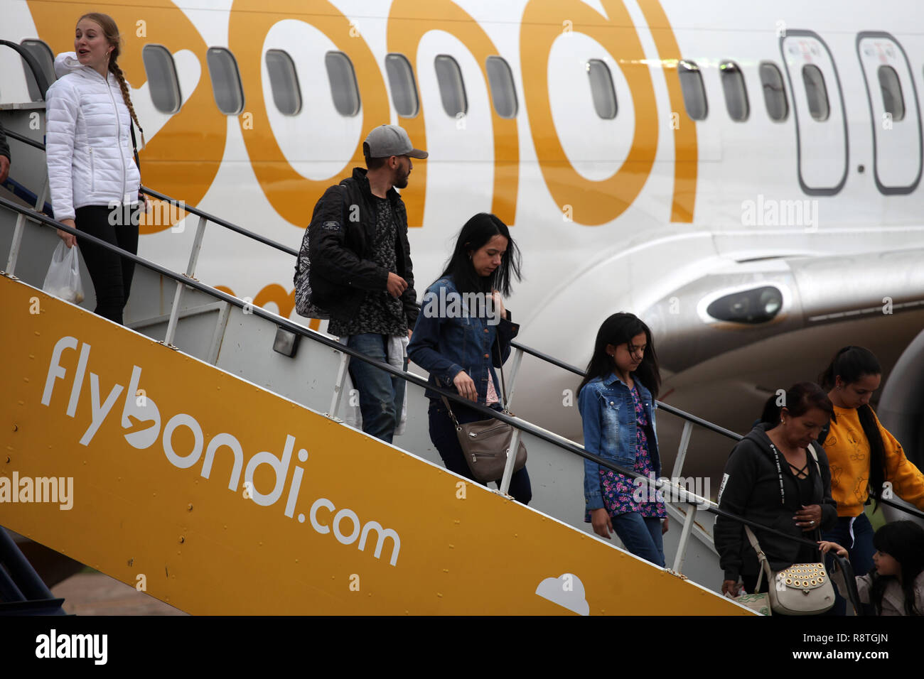 Buenos Aires, Buenos Aires, Argentina. 17th Dec, 2018. El Palomar Airport at the beginning of international operations. The low cost airline Flybondi starts its operations between Buenos Aires and Asuncion, Paraguay. Credit: Claudio Santisteban/ZUMA Wire/Alamy Live News Stock Photo