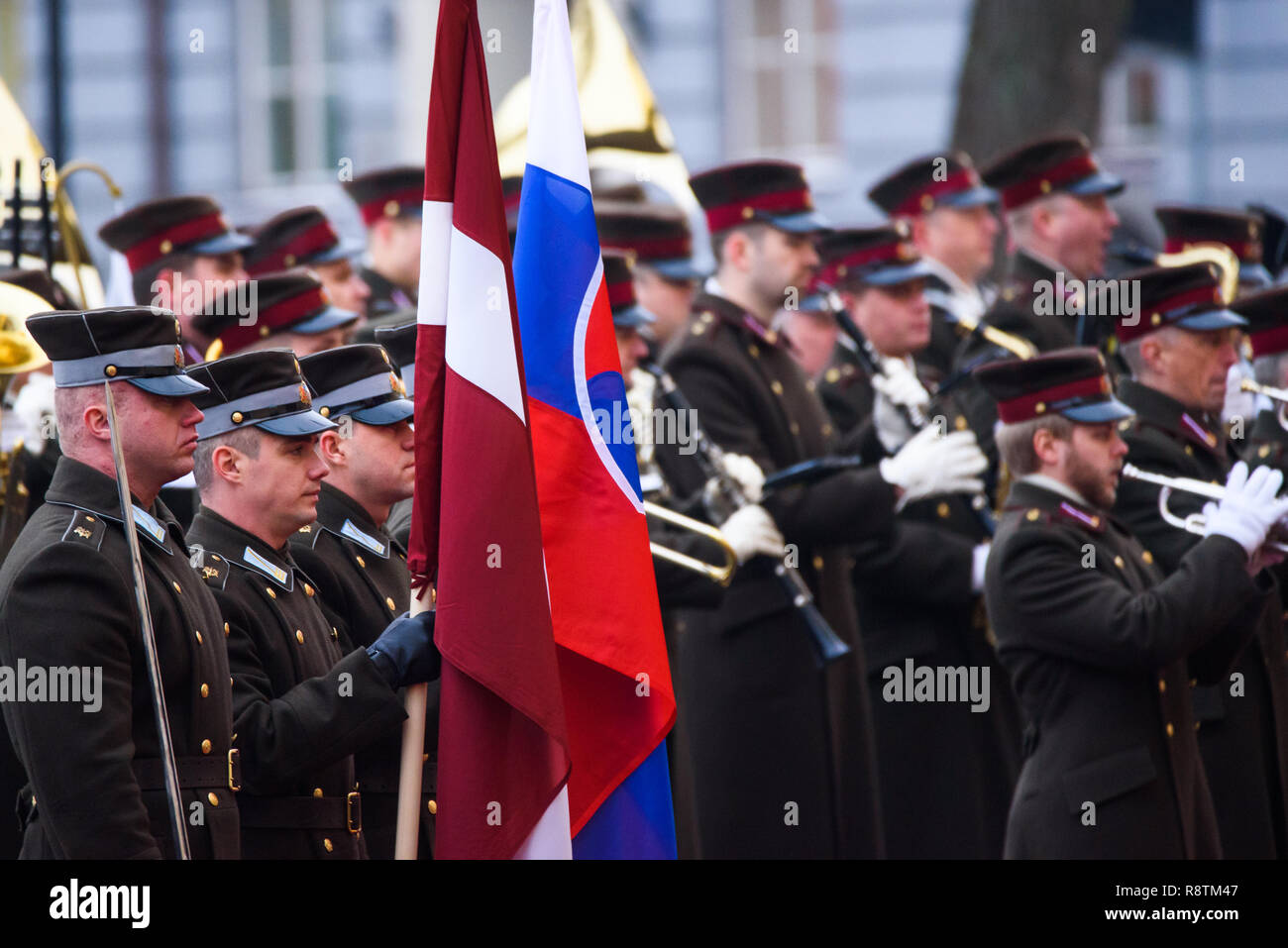 RIGA, Latvia. 18th Dec, 2018. Andrei Kiska, President of Slovakia arrives for Official Visit in Latvia. Riga Castle, Latvia. Credit: Gints Ivuskans/Alamy Live News Stock Photo
