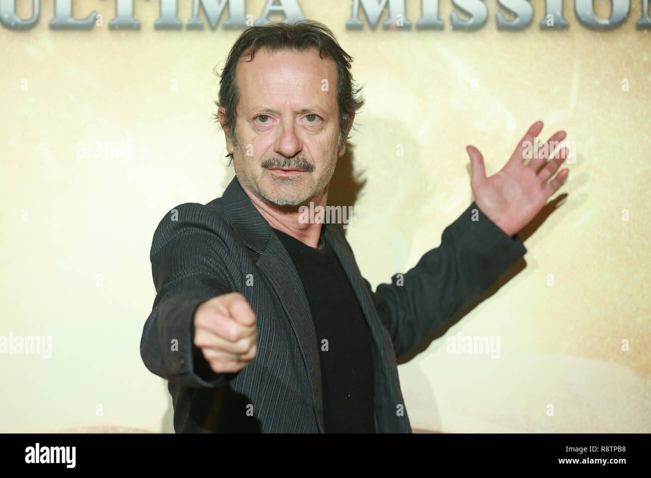 Foto: Stefano Colarieti  / LaPresse 18.12.2018, Roma, Hotel Eden, photocall per il film: "Moschettieri Del Re" SPETTACOLO  nella foto: Rocco Papaleo  Photo: Stefano Colarieti /LaPresse December 18 th 2018 Romeme, Hotel Eden, photocall for the film: "Moschettieri Del Re" in the pic:  Rocco Papaleo Stock Photo