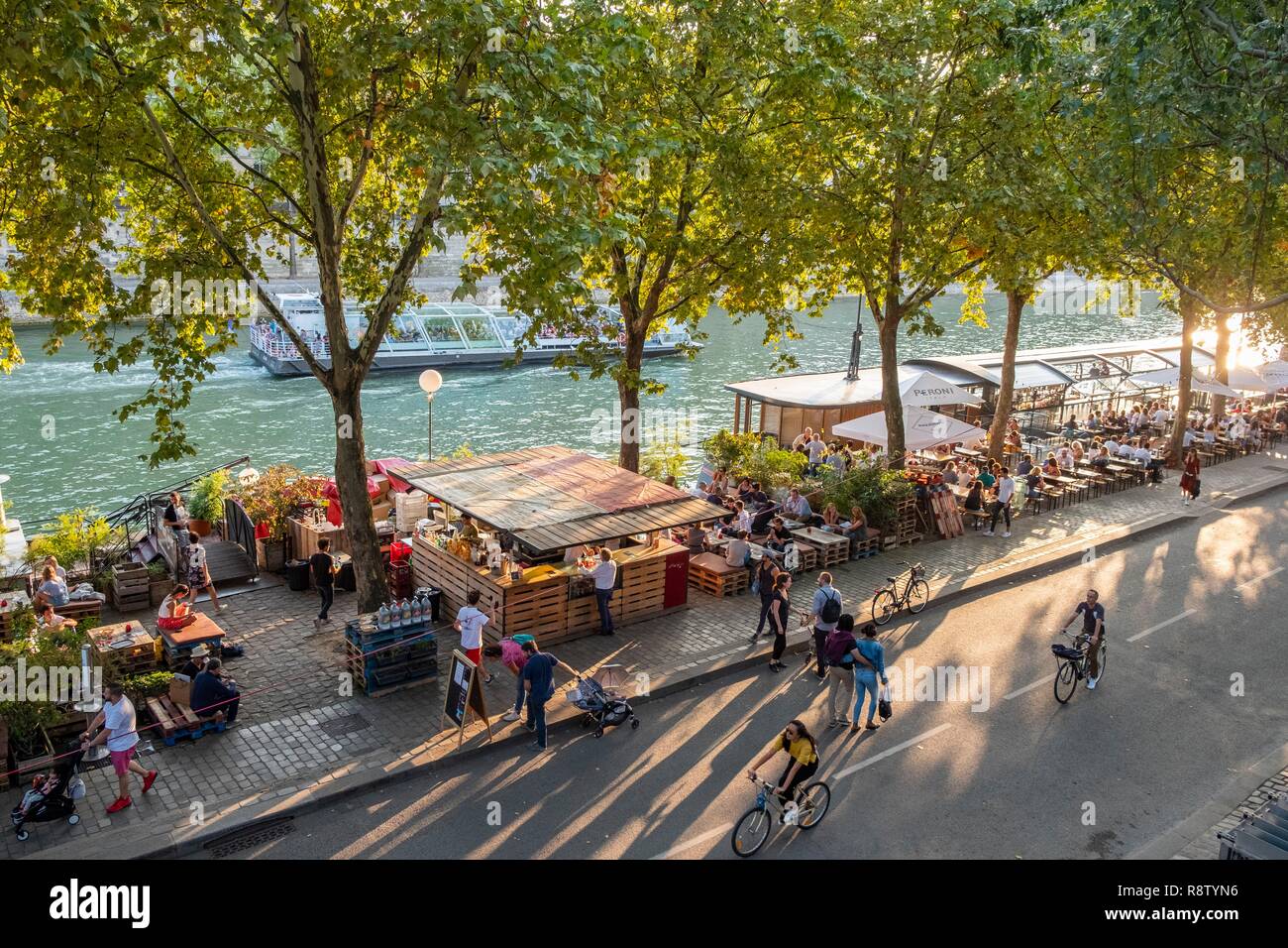 France, Paris, Rives de Seine Park, Seine banks listed world Heritage ...