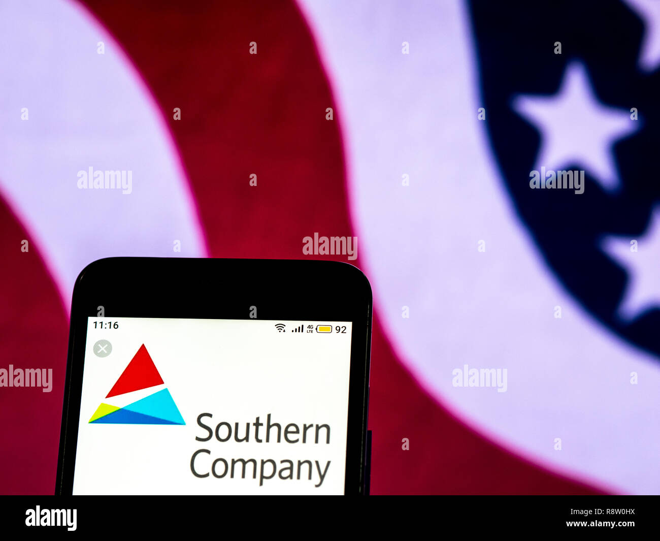 Southern Company logo seen displayed on smart phone Stock Photo Alamy