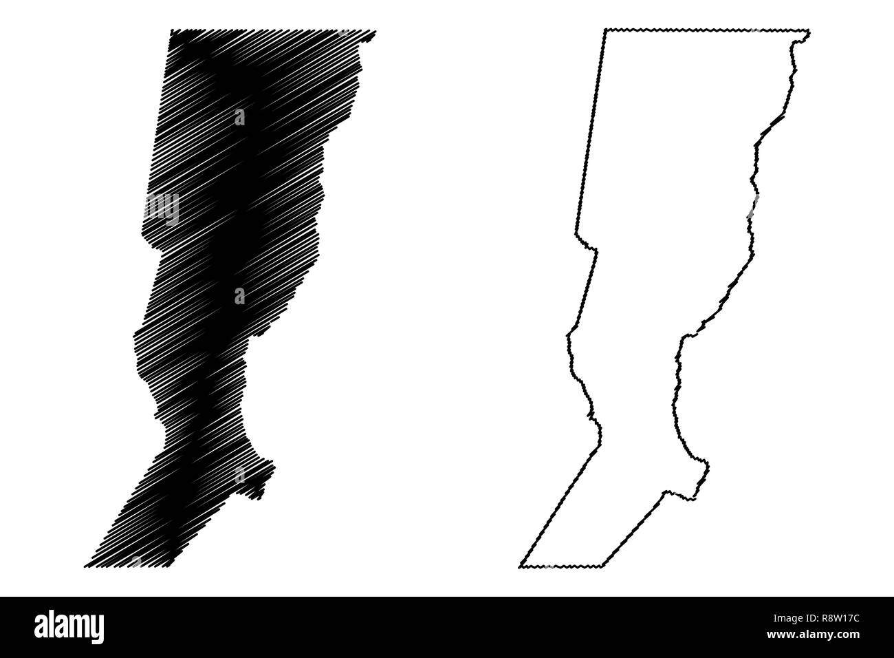 Santa Fe (Region of Argentina, Argentine Republic, Provinces of Argentina) map vector illustration, scribble sketch Santa Fe Province map Stock Vector