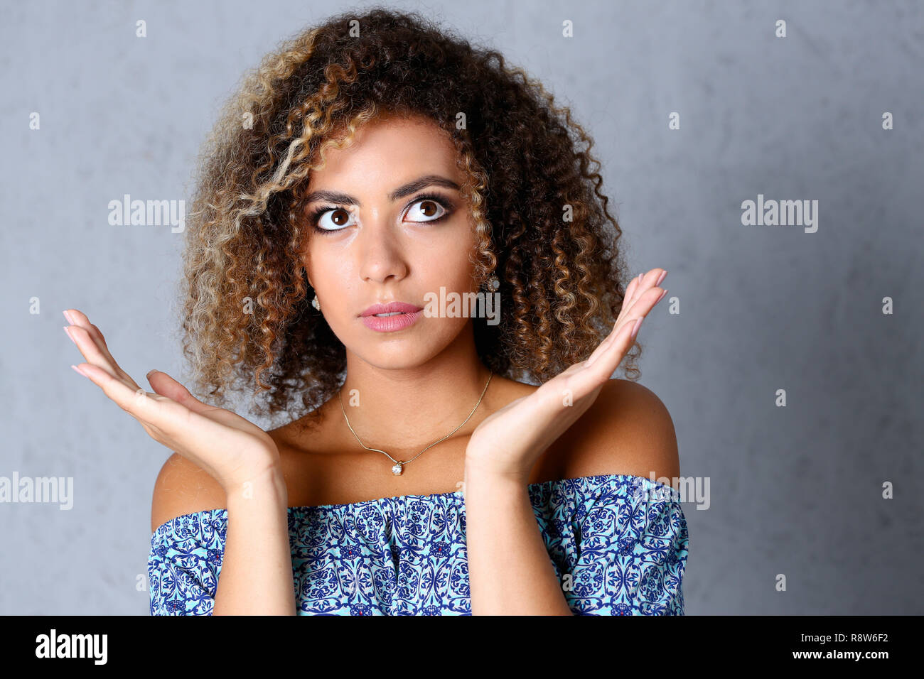 One Woman Arm Up Success High Resolution Stock Photography and Images ...