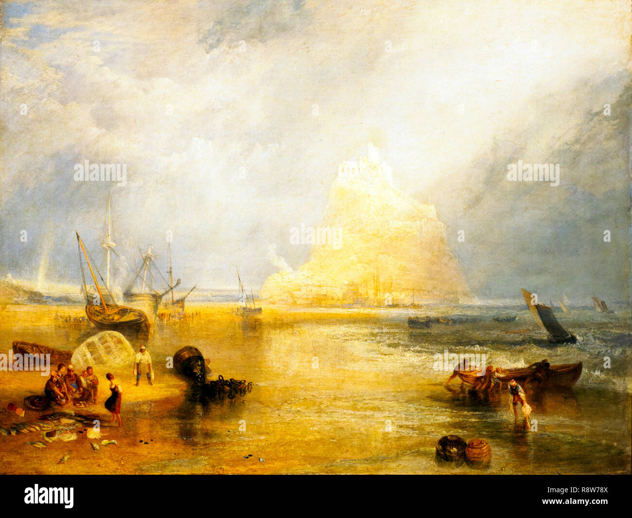 St Michael Mount, Cornwall by Joseph Mallord William Turner (1755-1851). Oli on canvas Stock Photo
