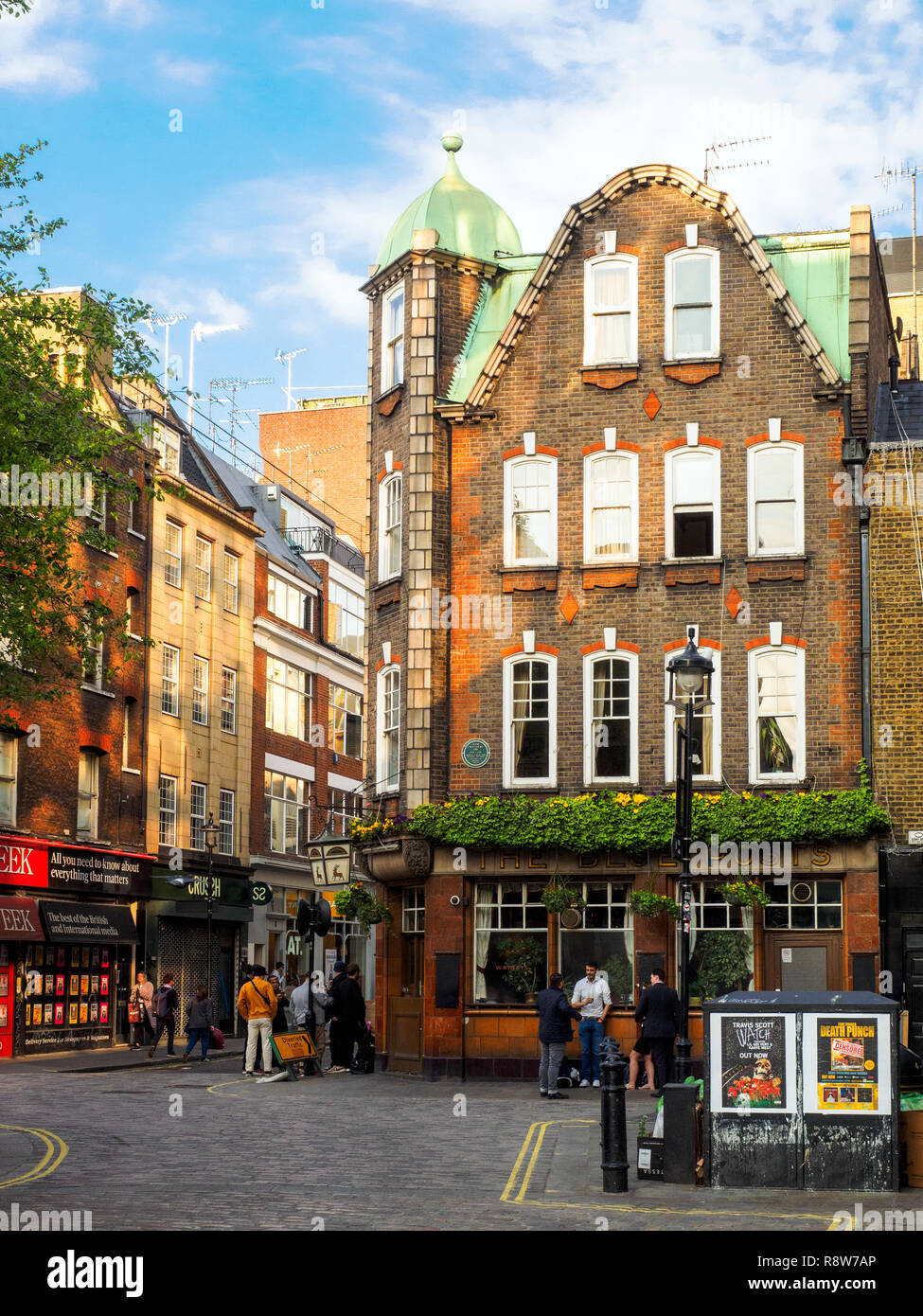 Blue Posts Pub in Soho London, England Stock Photo Alamy