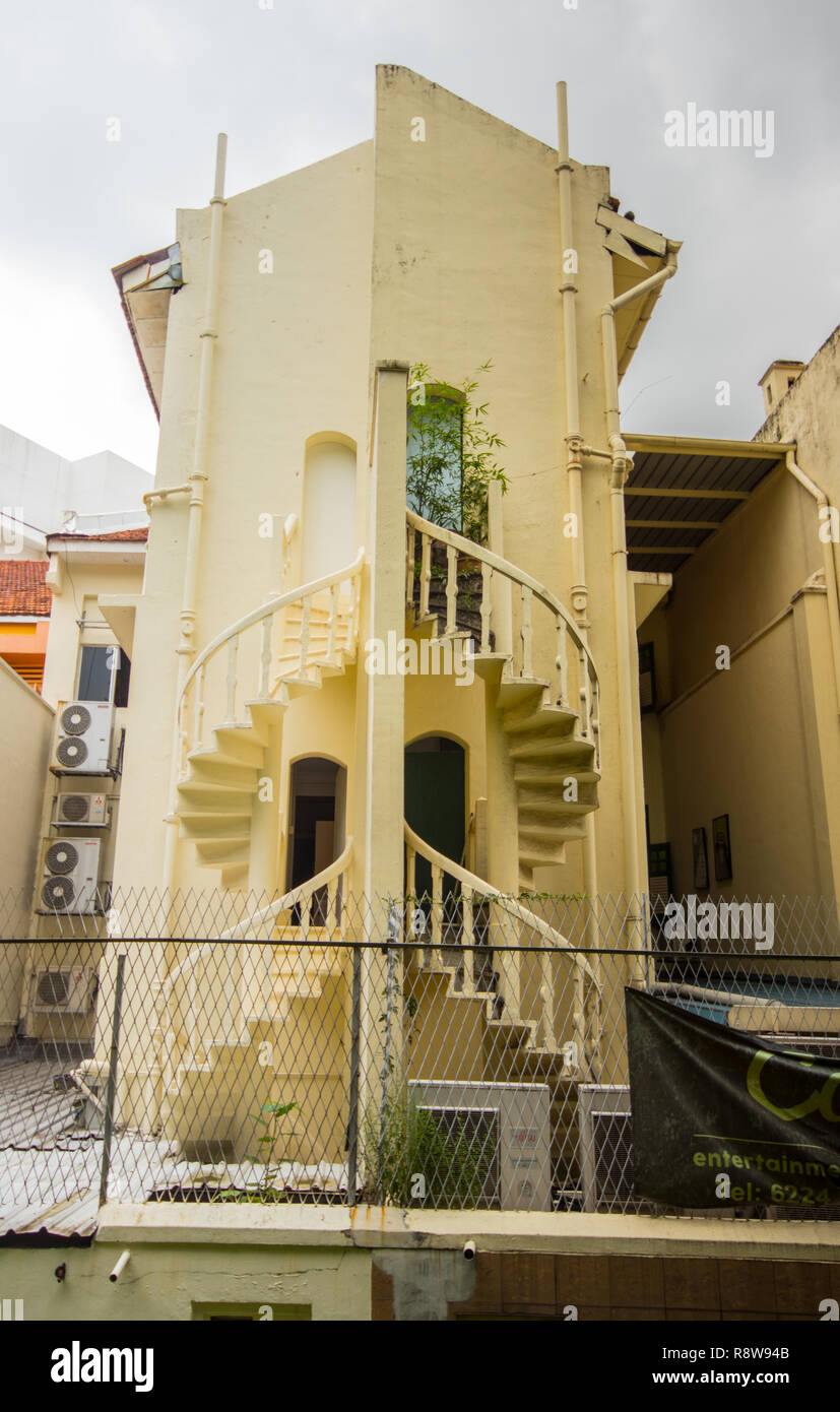 Rear of buildings at Bukit Pasoh Road, Outram Park, Singapore Stock