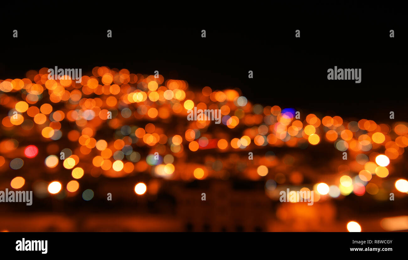 Orange bokeh lights on dark background hi-res stock photography and ...