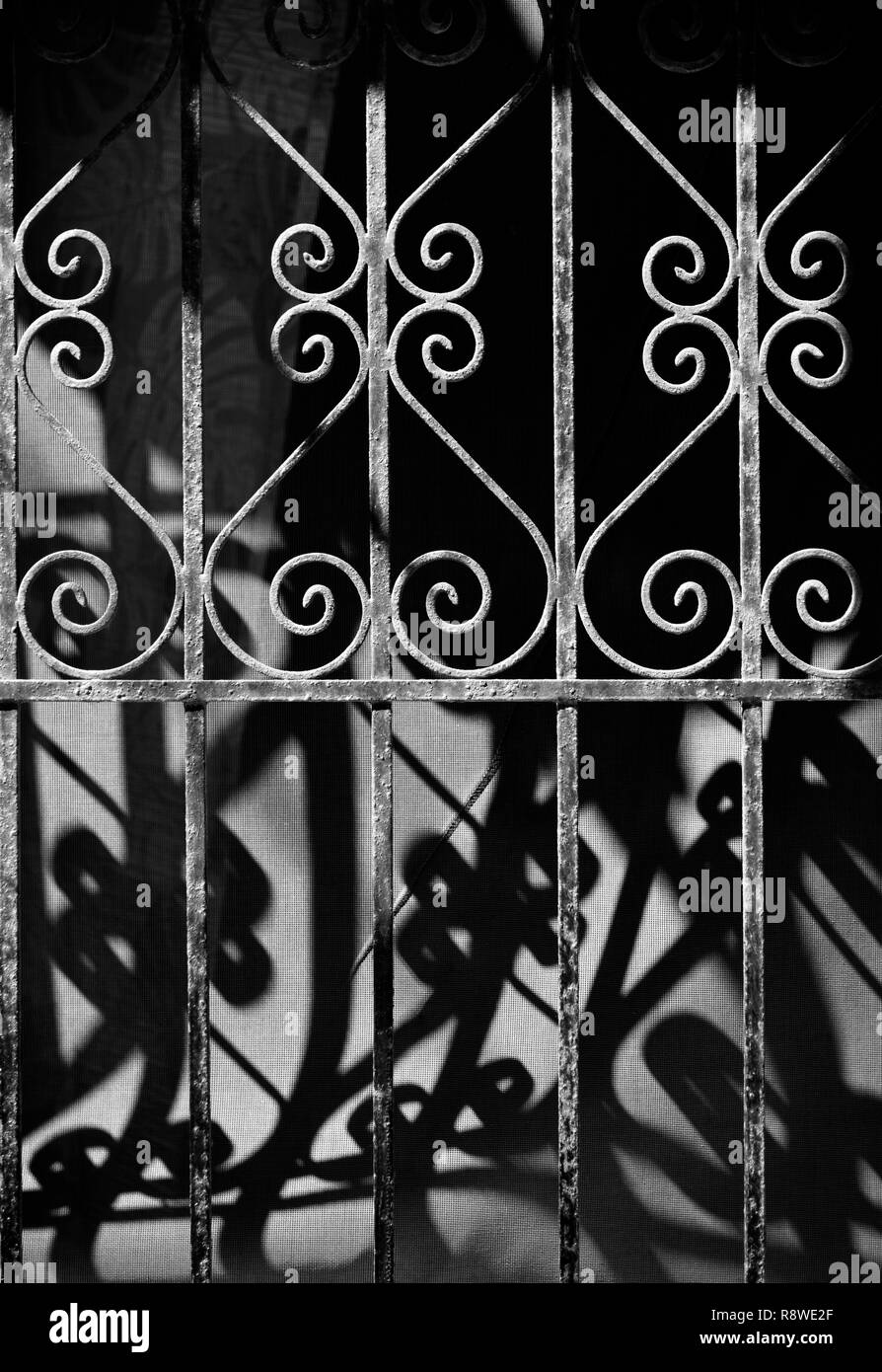 Grey railings Black and White Stock Photos & Images - Alamy