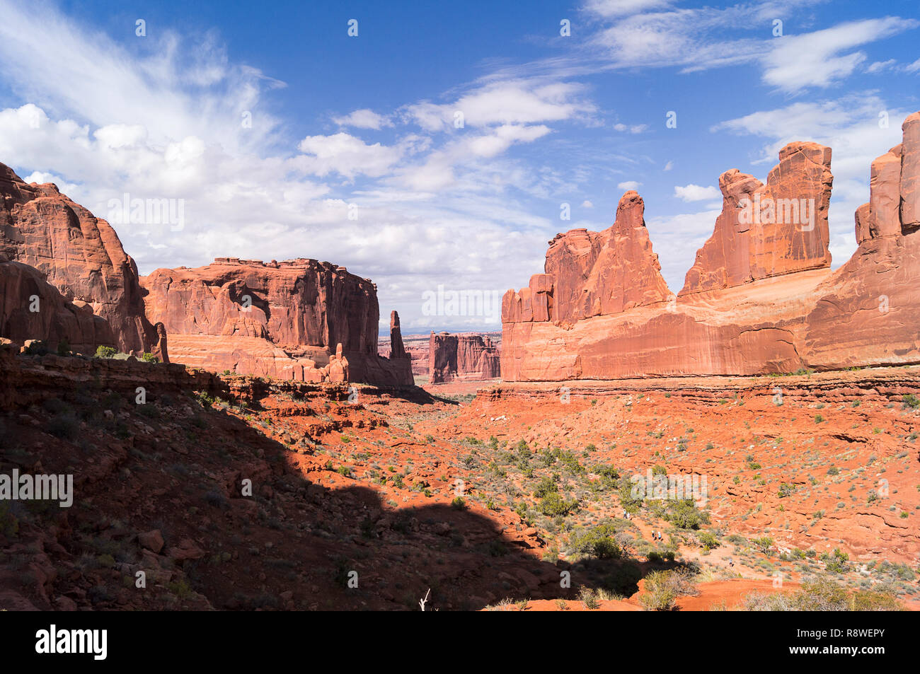The park avenue trail in the Arches National Park in Utah, Usa. Stock Photo