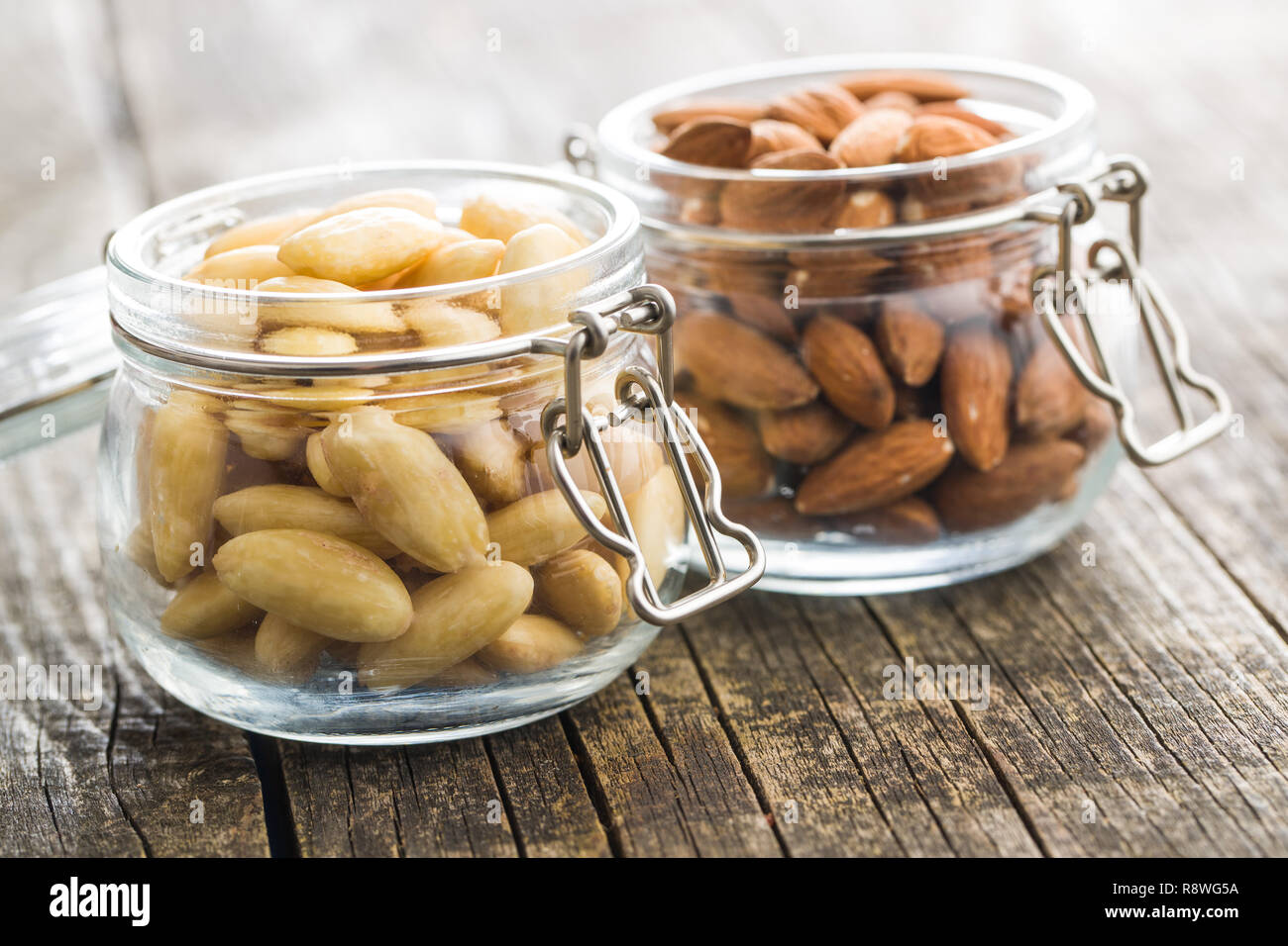 Download Peeled And Unpeeled Almonds In Jar Stock Photo Alamy PSD Mockup Templates