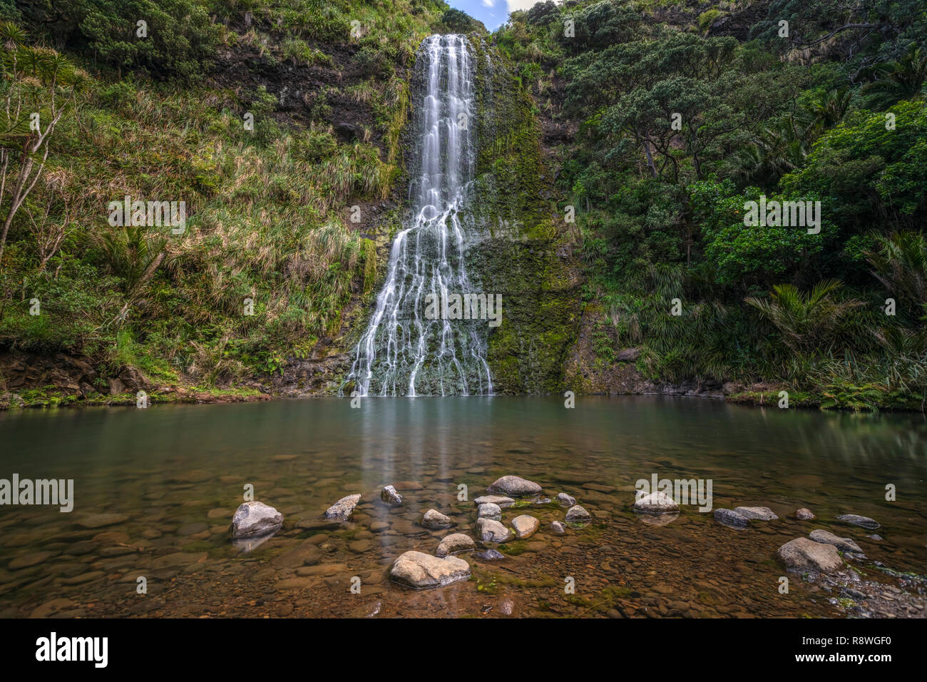 Karekare Falls, Waitakere Ranges, Auckland, North Island, New Zealand Stock Photo