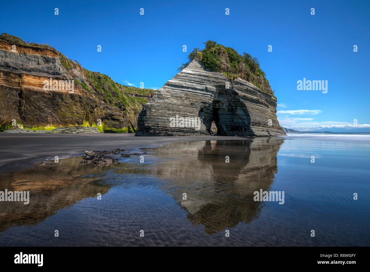 Three Sisters, New Plymouth, Taranaki, North Island, New Zealand Stock Photo